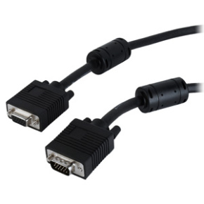 Premium VGA-Ext HD15M/HD15F dual-shielded w/2*ferrite 3m cable, black