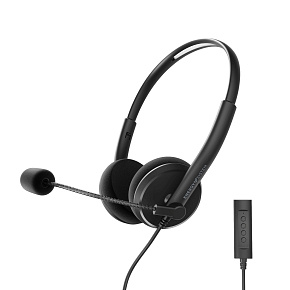 Energy Sistem Headset Office 2+, komunikačné slúchadlá s mikrofónom, ovládanie hlasitosti a stlmovanie Energy Sistem Headset Office 2+, komunikačné slúchadlá s mikrofónom, ovládanie hlasitosti a stlmovanie