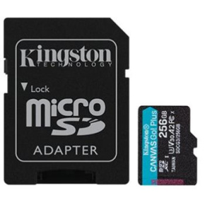 Kingston Canvas Go Plus A2/micro SDXC/256GB/170MBps/UHS-I U3 / Class 10/+ Adaptér