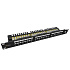 19" patch panel Solarix 24 x RJ45 CAT6 UTP s vyvazovací lištou 1U SX24L-6-UTP-BK-N