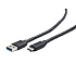 Kábel CABLEXPERT USB 3.0 AM na Type-C kábel, 1m