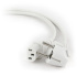 Power cord (C13), VDE approved, white, 6 ft