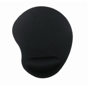 Mouse pad with soft wrist support, black