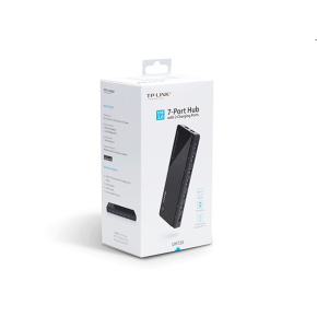 tp-link UH720, USB 3.0, 7 portový Hub, 2x nabíjací port 2.4A Max, desktop prevedenie, napájací adaptér 12V/4.0A