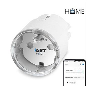 iGET HOME Power 1 - Wi-Fi zásuvka 230V s měřením spotřeby, 3680 W