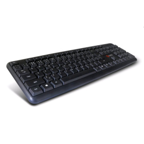 Keyboard C-TECH KB-102 PS2 slim black, CZ/SK