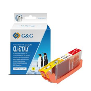 alt. kazeta G&G (CANON CLI-571XLY (12,2ml)Y) pre CANON PIXMA MG5700/MG5750/MG5751/ MG5752/MG5753/MG6800/MG6850 /MG6851 /MG685