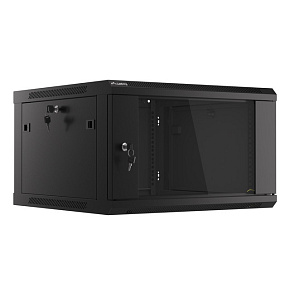 LANBERG 19" RACKOVÁ SKRIŇA PRO MONTÁŽ NA STENU 6U/600X600 (FLAT PACK) ČIERNA V2