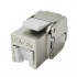 OXnet Keystone Cat5e shielded STP, 180deg. tool free, for modular patchpanel, silver