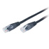 Black Patch cord cat 5E molded strain relief 50u" plugs, 0.5 m