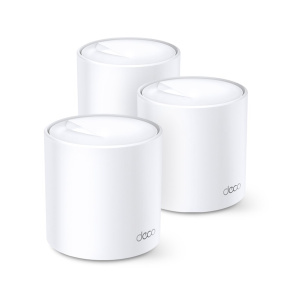 tp-link Deco X60 (3-pack), AX3000 Whole-Home Mesh Wi-Fi System, Wi-Fi 6, Qualcomm 1GHz Quad-core CPU, 2402Mbps at 5GHz+57