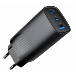 3-port 67 W GaN USB PowerDelivery fast charger, black