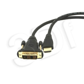 Cable CABLEXPERT HDMI-DVI 1.8m, 1.3, M/M shielded, gold-plated contacts