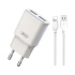 nabíjačka XO L92 Iphone 2USB/2A biela