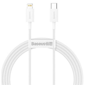 kábel Baseus Superior PD USB-typ C - Lightning 20W 1,5 m, biely  kábel Baseus Superior PD USB-typ C - Lightning 20W 1,5 m, biely