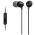 Slúchadlá do uší s mikrofónom SONY MDR-EX15AP, handsfree, čierne