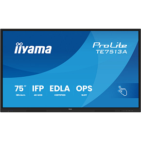 75" iiyama TE7513A-B2AG: IPS, 4K, 40P, EDLÁ