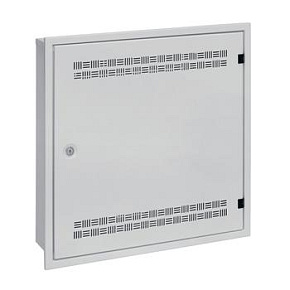 Rozvaděč SOHO LC-18 do zdi s lištami 2U, 4U a 11U, 550x550 šedá RAL7035 s rámečkem k zazdění Rozvaděč SOHO LC-18 do zdi s lištami 2U, 4U a 11U, 550x550 šedá RAL7035 s rámečkem k zazdění