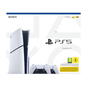 PlayStation 5 1TB (Model Slim) + PlayStation 5 DualSense Wireless Controller, black & white [CFI-2116]