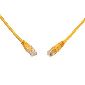Patch kabel CAT5E UTP PVC 5m žlutý non-snag-proof C5E-155YE-5MB