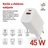 EMOS USB adaptér do siete PD, 1x USB-A a 1x USB-C, 45 W max.