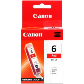 kazeta CANON BCI-6R red PIXMA iP6000D/8500, i9950 (360 str.)