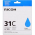 toner RICOH Typ GC 31 LC Cyan GXe2600/GXe3000N/GXe3300N/GXe3350N/GXe5550