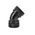 Thermaltake Fitting Pacific PETG Tube 45-Degree dual compression 16mm OD - Black