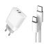 nabíjačka XO L64 TipC 1TipC(PD)+1USB(QC)/3A/18W biela
