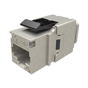 Rychlozařezávací keystone Solarix CAT6A STP SXKJ-10G-STP-BK-NA Component Level a 4PPoE certifikace