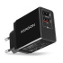 univerzálna USB nabíjačka Axagon ACU-QS24, 2x USB (QC+smart), 24W max. 3A, čierna Quick Charge