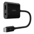 Belkin RockStar 3.5 mm Audio + USB-C Charge Adapter - Black