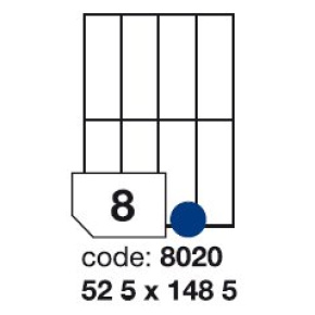 etikety RAYFILM 52,5x148,5 univerzálne biele R01008020F (1.000 list./A4)