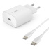 Belkin 25W PD 3.0 PPS USB-C Wall Charger + USB-C/USB-C kábel 1m - White