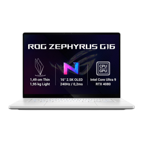 ASUS ROG Zephyrus G16/U9-185H/32GB/2TB SSD/16" QHD+16:10/RTX4080/Win11Home/Platinum White