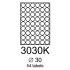 etikety RAYFILM 30mm kruh žlté flourescentné laser R01313030KF (1.000 list./A4)