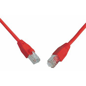 Patch kabel CAT5E SFTP PVC 1m červený snag-proof C5E-315RD-1MB Patch kabel CAT5E SFTP PVC 1m červený snag-proof C5E-315RD-1MB