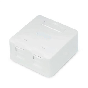 OXnet Outlet surface box Keystone 2 port empty, white