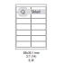 etikety ECODATA Samolepiace 98x38,1 univerzálne biele (100 listov A4/bal.)