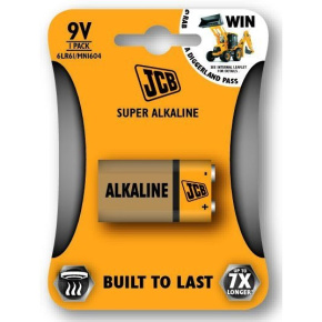 JCB SUPER alkaline battery 6LR61 / 9V, blister 1 pcs