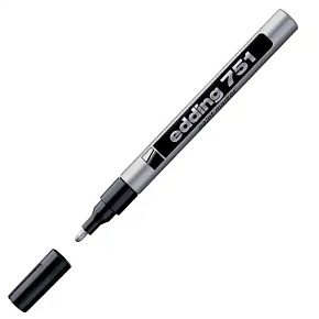 Lakový popisovač edding 751 strieborný