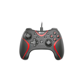 Gamepad C-TECH Theon for PC/PS3, 2 programmable macro buttons, 2x analog, X-input, vibrating, 1.8m cable, USB