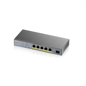 Zyxel GS1350-6HP, 6 Port managed CCTV PoE switch, long range, 60W, 802.3BT