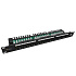19" patch panel Solarix 24 x RJ45 CAT5E UTP s vyvazovací lištou 1U SX24L-5E-UTP-BK-N