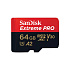 SanDisk Extreme PRO/micro SDXC/64GB/UHS-I U3 / Class 10/+ Adaptér