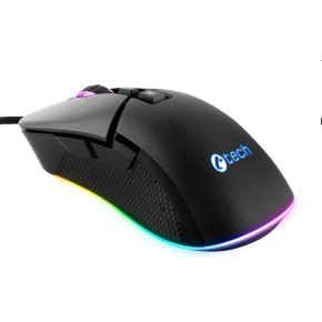 Gaming mouse C-TECH Dawn (GM-24L), casual gaming, 6400 DPI, RGB backlight, USB