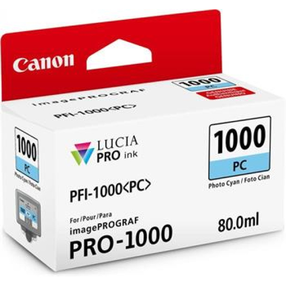 kazeta CANON PFI-1000PC Photo Cyan iPF PRO-1000 (0550C001)