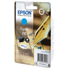 kazeta EPSON WF2520/2530/2540/2750 T162 Cyan 16 (C13T162240)