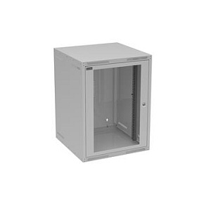 Rozvaděč nástěnný GrandN 16U 600mm, dveře sklo, RAL 7035, GrandN-16U-66-21-G