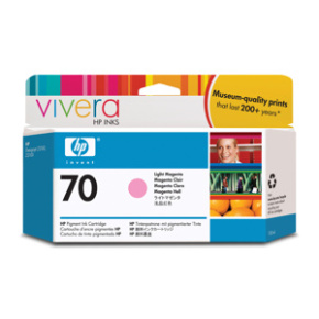 KAZETA HP C9455A No. 70, 130ml, light magenta cartridge with Vivera Ink.